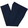 N+1 Pantaloni Uomo Classici in Pura Lana di Tasmania Angelico Gamba Larga con Pens (56 - Blu)