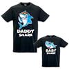 Babloo Coppia di T-Shirt Padre Figlio Daddy Shark And Baby Shark