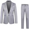 JokeLomple Vestito Uomo Elegante Completo - Slim Fit Abiti Cerimonia Uomo con Bottoni Classici ed Eleganti con Tasche Chic Classica Blazer Vintage per Matrimoni e Affari