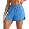 CRZ YOGA Pantaloncini Delfino Sportivi 7cm | Vita Alta, Fodera Rete, Asciugatura Rapida, Leggero, Una Tasca con Cerniera, per Donna