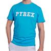 PYREX ORIGINAL - T-Shirt da Uomo in Cotone, Girocollo, Manica Corta, Logo Frontale Grande - Art.45101 (Turchese, S)