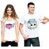 t-shirteria Coppia T-Shirt di San Valentino Tu Mi Completi Lui Lei Coppie Magliette Coordinate Amici Partner