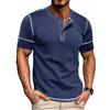 PRIVIMIX T Shirt Uomo Cotone Maglietta Manica Corta Estiva Magliette da Uomo Blu Scuro M