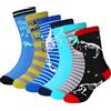 SEEYAN Boys Cotton Crew Socks Kids Novelty Animal Soft Funny Casual Fashion Traspirante Childs Socks 6 paia, 6 paia di dinosauri, 3-5 anni