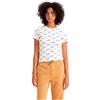 Levi's T-Shirt Donna Bianco T-Shirt Casual con Logo all-Over M