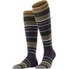 Burlington Stripe M KH lana al ginocchio fantasia 1 paio, Calzini lunghi Uomo, Grigio (Dark Grey 3071), 40-46