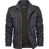 KEFITEVD Uomo Inverno Casual Giacca Cotone Giacca Uomo Bomber Mimetica Militare Tattica Cargo Giacca a Maniche Lunghe