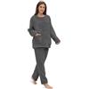 Friendumo Set di pigiama invernale in pile corallo Friendumo per donne - abbigliamento da notte, abbigliamento da casa, morbido pigiama invernale da donna, in due pezzi, con maniche lunghe e pantaloni caldi