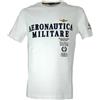 Aeronautica Militare T-Shirt Uomo TS2401 Tshirt Bianca Ricamata con Logo e scie tricolori Frecce Tricolori (IT, Testo, S, Regular, Regular, Bianco)