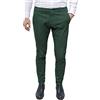 Evoga Pantaloni Uomo Casual Eleganti Slim Fit Quadri Principe di Galles (46, Verde)
