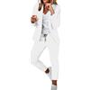 Richymfa Tailleur Pantalone da Donna Estivo Curvy 2 Pezzi Tailleur Donna con Bottone e Lavoro Completa con Risvolto Giacche da Abito Blazer Elegante per La Primavera e L'Estate