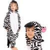 nikcorp - Pigiama da Donna e Bambino, Tuta Pigiama da Donna, Costume Cosplay Onesie - in Materiale Morbido e Caldo - Taglie per Bambini e Adulti - Zebra, Bianco e Nero, 135-145