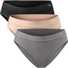 DANISH ENDURANCE Slip Bikini Donna in Fibra di bambù, 3 Paia | Slip bikini in fibra di bambù, senza cuciture ed elasticizzati, per il comfort quotidiano e lo sport leggero