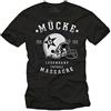 MAKAYA Magliette Maniche Corte Uomo - Casco Football Americano Bulldozer - T-Shirt con Scritte Numero 63 - Taglie Forti Nero XXXL