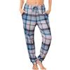 Wikoan Pantaloni Pigiama Invernali Donna Lana Peluche - Morbidi Caldi con Stampa Vita Alta e Tasche Pigiama Notte Femminile,Pigiama Notte Femminile,Grigio Scuro-Polvere Scura,XL