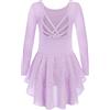 Arshiner Abiti da Balletto Bambini Ragazze Abbigliamento da Balletto Abiti da Ballo Abiti da Ballo in Cotone Viola Body da Balletto con Gonna tutù 5-6 Anni