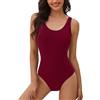 heekpek Costume da Bagno Donna Intero Un Pezzo Costumi Interi Monokini Gradient Sportivo Swimwear Imbottito Brasiliana Swimsuit One Piece Push Up Beachwear(Vino Rosso,XXL)