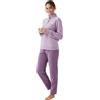 Viterbo Biancheria Pigiama Donna in Morbido Coral LWW00291 S - M - L - XL (Malva, S)