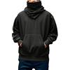 Generisch Maglione da uomo a collo alto, hip hop, felpa con cappuccio, oversize, con cappuccio, Gothic Y2K, Balaclava Hoodies Mask Motor Bike Pullover con passamontagna