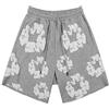 Generico Pantaloncini Uomo Cotone con Tasche Pantaloncini Uomo Estivi Sciolti Fiori Shorts Running Trekking Pantaloni Corti Stampati in Schiuma a Stampa Piena Cotone Hip Hop Y2K Shorts Calzoncini