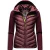 Navahoo, giacca leggera da donna per la mezza stagione, trapuntata, con cappuccio, Nimm Mich Mit, XS-XXL, melanzana, XS