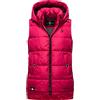 MARIKOO Caldo gilet invernale da donna trapuntato con cappuccio Zarinaa, XS-XXL, fucsia, S