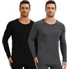 AMZSPORT Maglia Termica Uomo Manica Lunga Invernale Intimo Termico Palestra Running Sportiva