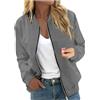 Generico Bomber Donna, Senza Cappuccio Cerniera Giacca Primaverile Leggera, Giubbotto Corta Mezza Stagione, Giubbotti a Maniche Lunghe Elegante per il Tempo Libero