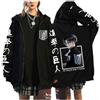 zhedu Felpa con Cappuccio con Cerniera AOT Felpa con Cappuccio A Maniche Lunghe con Cerniera Donna Uomo AOT Grafica Oversize Casual Y2K Streetwear