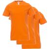 SADISRLS Payper Sunset T-Shirt Uomo 100% Cotone 155 g/m² Maglietta Manica Corta Girocollo Basic Confezione 3 o 5 Pezzi, Ideale per Lavoro e Uso Quotidiano (IT, Testo, S, Regular, Regular, 3, Arancione)