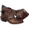 Kobilee Anfibi Donna Bassi Scamosciati con Tacco Ankle Chelsea Boots Eleganti Stringati Autunnali Invernali Chunky Stivaletti Comode Pelle Cowboy Morbidi Stivali Calzino