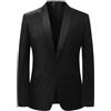 YFFUSHI Blazer Uomo Smoking Elegante Lucido con Colletto a Sciarpa Slim Fit per Cerimonie Matrimoni Gala, Nero, M