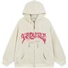 Sumleno Y2K Zip Up Felpa con Cappuccio Stampa Lettera Star Graphic Grunge Felpa con Cappuccio in Velluto a Coste Oversize retrò Y2k Abbigliamento