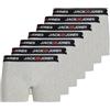JACK & JONES Jaccorp Old Logo Trunks 7 Pack, Chiaro Grigio Melange, L (Pacco da 7) Uomo