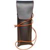 MG - MIGNOGNA GIANLUIGI - LAVORAZIONE AR Portaocchiali da collo in pelle unisex custodia per occhiali, Dimensione: Grande, Colore articolo: Testa di Moro, Impuntura a macchina: Arancio