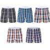 MOACC M 5 Paia Boxer Uomo Cotone Biologico 100% Fantasia, Mutande a Pantaloncino, Comodi, Leggeri e Traspiranti(5 Pack-T1,XL)