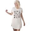 JADEA Camicia da Notte Donna Cotone 3302 (Panna, L)