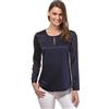 Vincenzo Boretti Blusa, Taglio Abbastanza Aderente, Scollo Rotondo Blu Scuro M