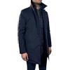 VEQUÈ Cappotto Impermeabile da Uomo Invernale Taglio Lungo Trench Eegante Imbottito Giacca Casual Con Gilet Removibile Linea Sartoriale Giubbotto Classico (IT, Numero, 52, Regular, Regular, Blu)