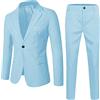 Generisch Ragazzo Vestiti Bambini Bambino Bambino Ragazzi Primavera Solido Manica Lunga Pantaloni Cappotto Abiti 2PC Abbigliamento Famiglia Costume Halloween, Blu, 17-18 Jahre