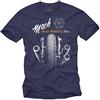 MAKAYA Maglietta Vintage Motocicletta - T-Shirt Moto Regali per Motociclisti Mach 4 Ninja - Uomo Blu XL