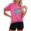 hohololo 80s Baby 90s - Maglietta da donna vintage Batik anni '90, stile retrò anni '80, Rosa-B., XL