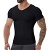 SLIMBELLE Body Shaper per gli uomini con scollo a V elastico dimagrante vita trainer controllo pancia compressione camicia da uomo strato base intimo compressione top shapewear