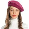 ZLYC Donna Lana Basco Scozzese Stile Francese Berretto
