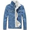 VIVICOLOR Giacca di Jeans Foderata in Sherpa da Uomo Classiche Giacche di Jeans Vintage Sherpa Trucker con Tasca sul Petto