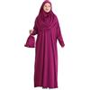 Prien Abito Musulmano da Donna con Hijab, Abaya, Set di Vestito per Preghiera Istantanea, Abbigliamento Islamico, Caftano Dubai Jilbab Burqa