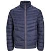 JACK & JONES Jjesprint Puffer Collar Noos - Giacca trapuntata da uomo, Navy Blazer/Detail:True Red Stitches, L
