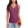 WOWENY Maglietta Termica da Donna, a Maniche Lunghe, Invernale, con Scollo a V, in Pizzo, Elegante,Viola,XS