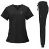 ALMLEU Indumenti per Infermieri Multicolour Jogger Suits Uniforms Short Sleeve V-Neck Tops Pocket Pants Scrubs Set Clinical Clothes