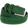 La Bottega del Calzolaio Cintura Uomo Donna Camoscio Verde (105 cm)